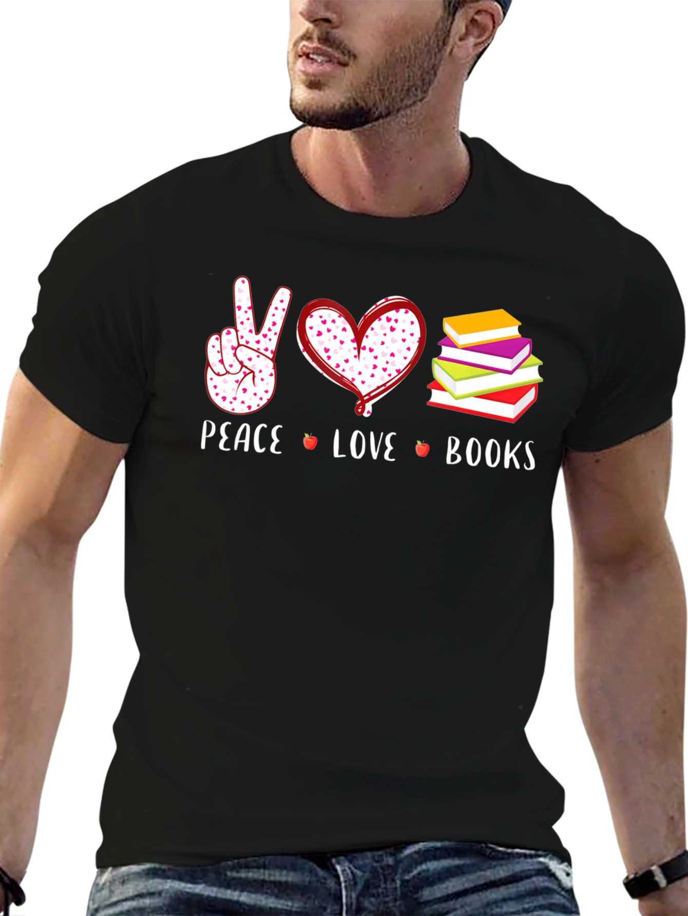 Peace Love Books Graphic Tee