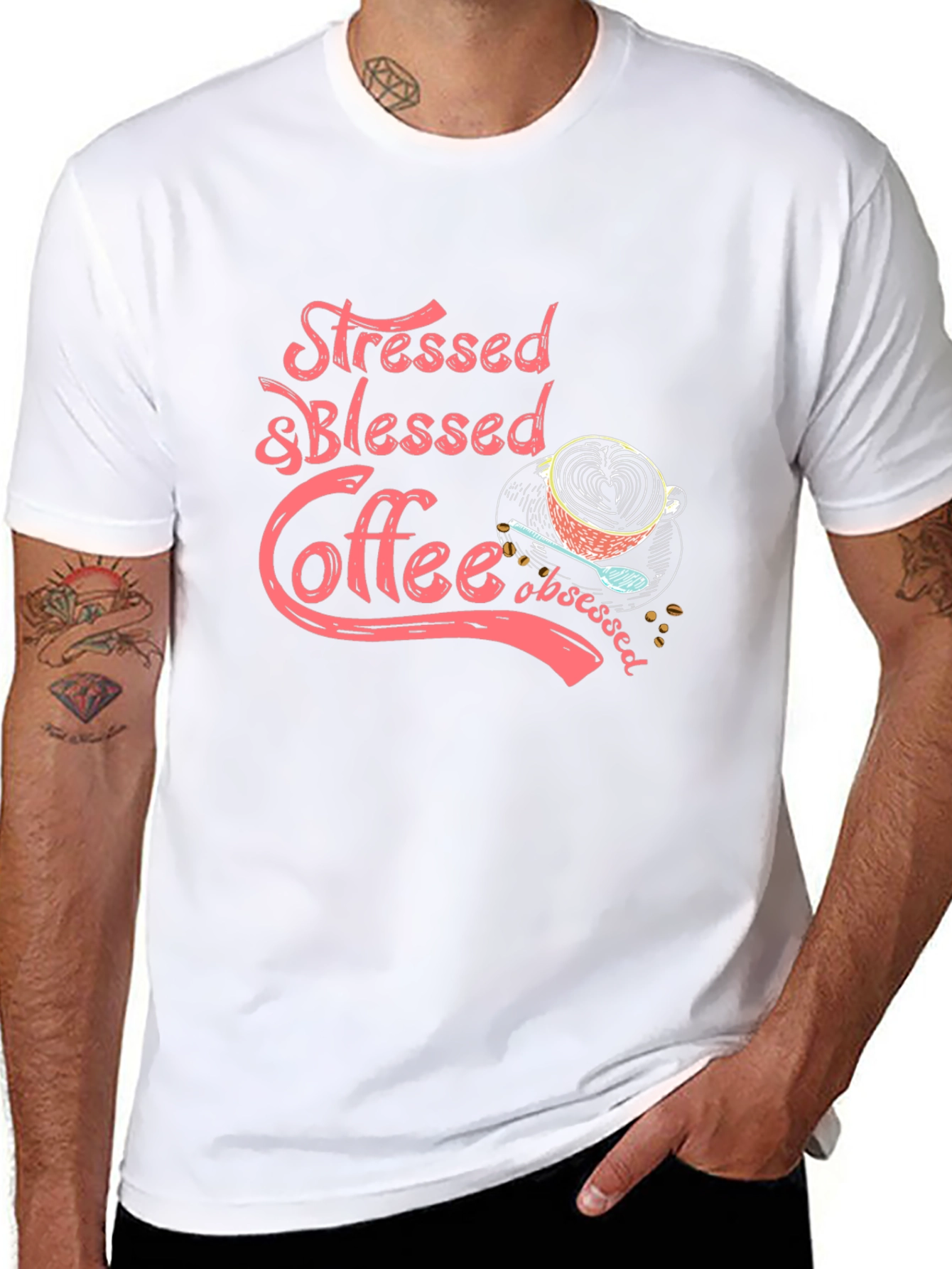 Stressed & Blessed Coffee Obsessed Graphic Tee