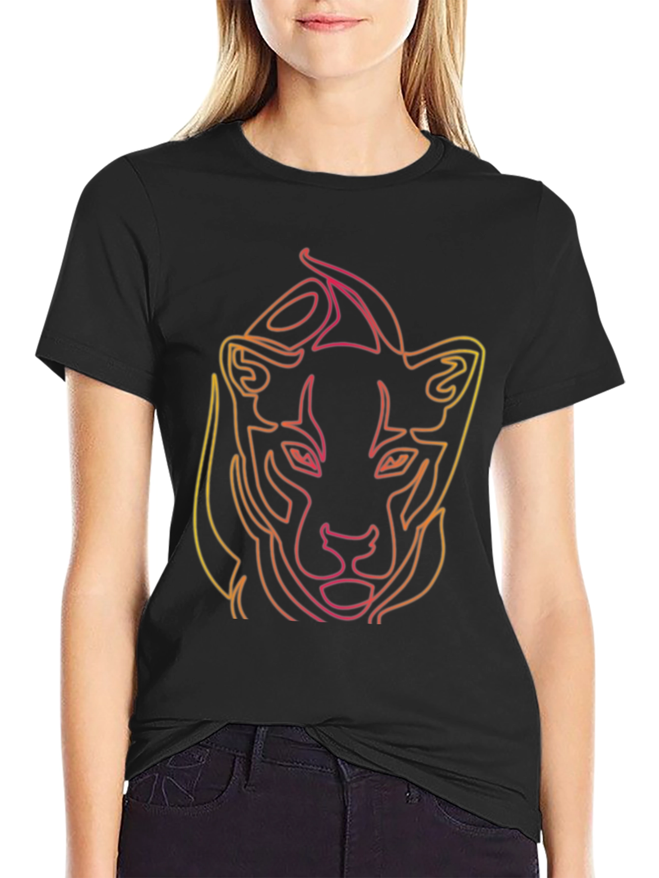 Neon Panther Graphic Tee - Bold Style