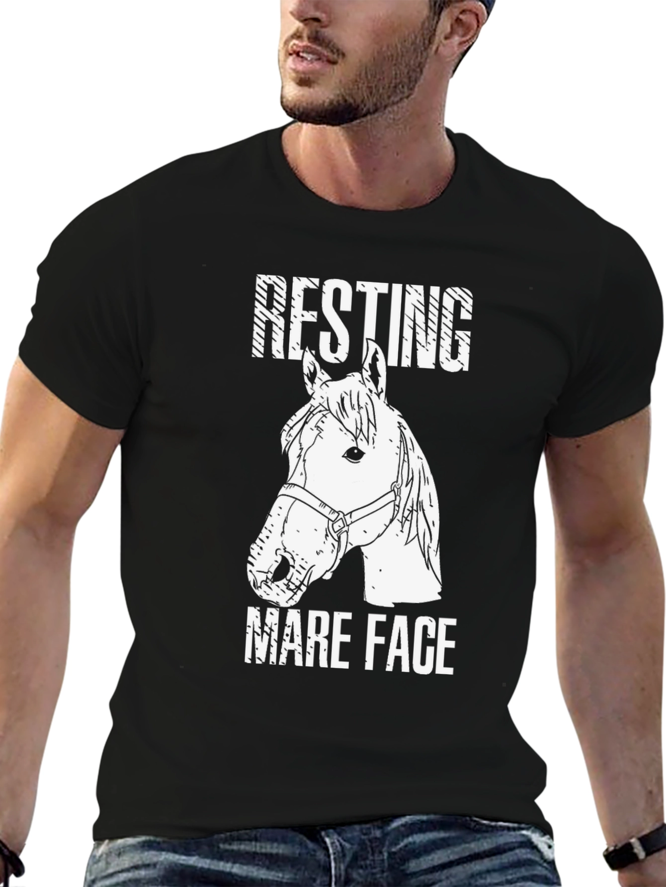 Resting Mare Face T-Shirt - Horse Lover Tee