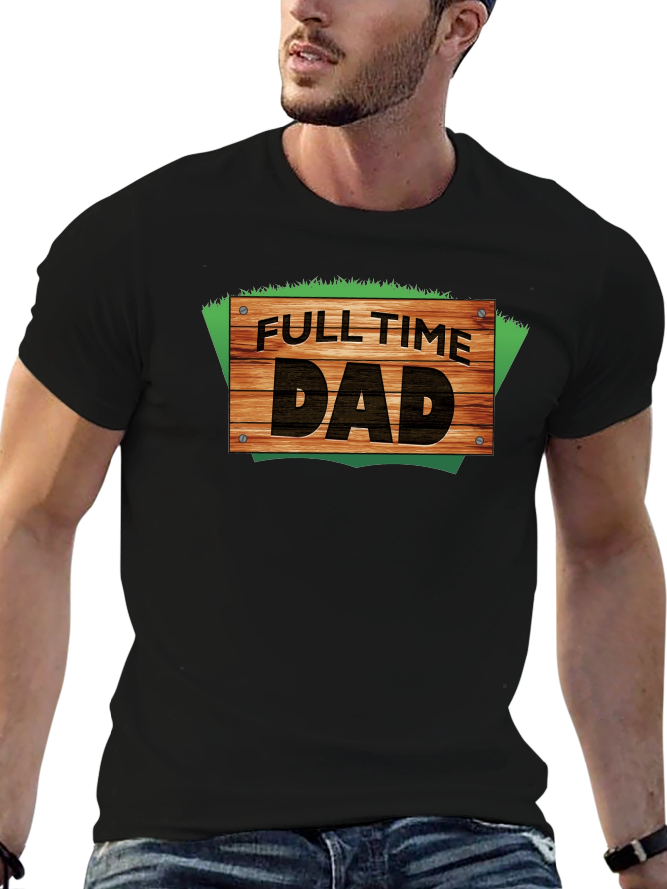 Full Time Dad Graphic Tee - Black