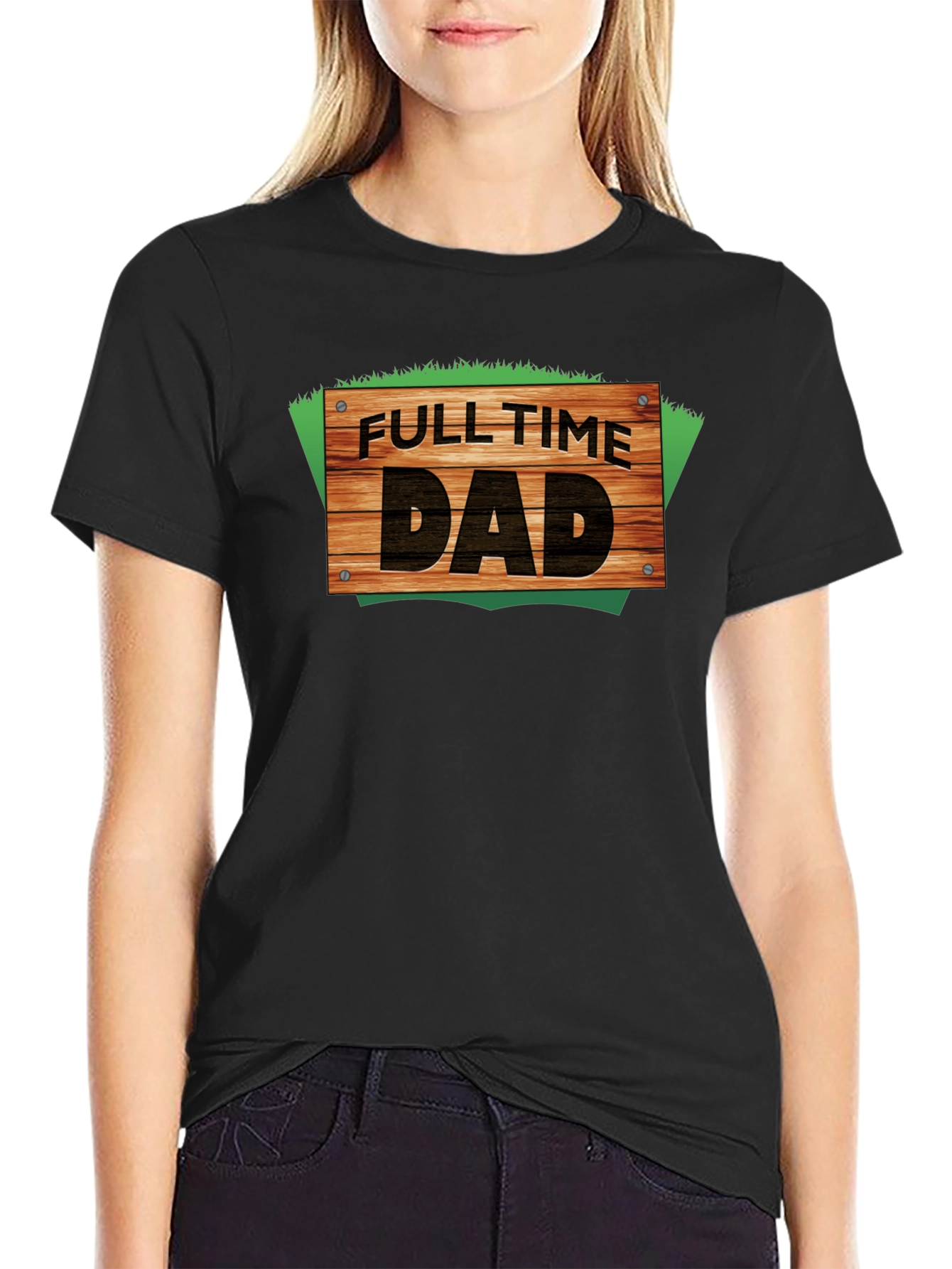 Full Time Dad Graphic Tee - Black