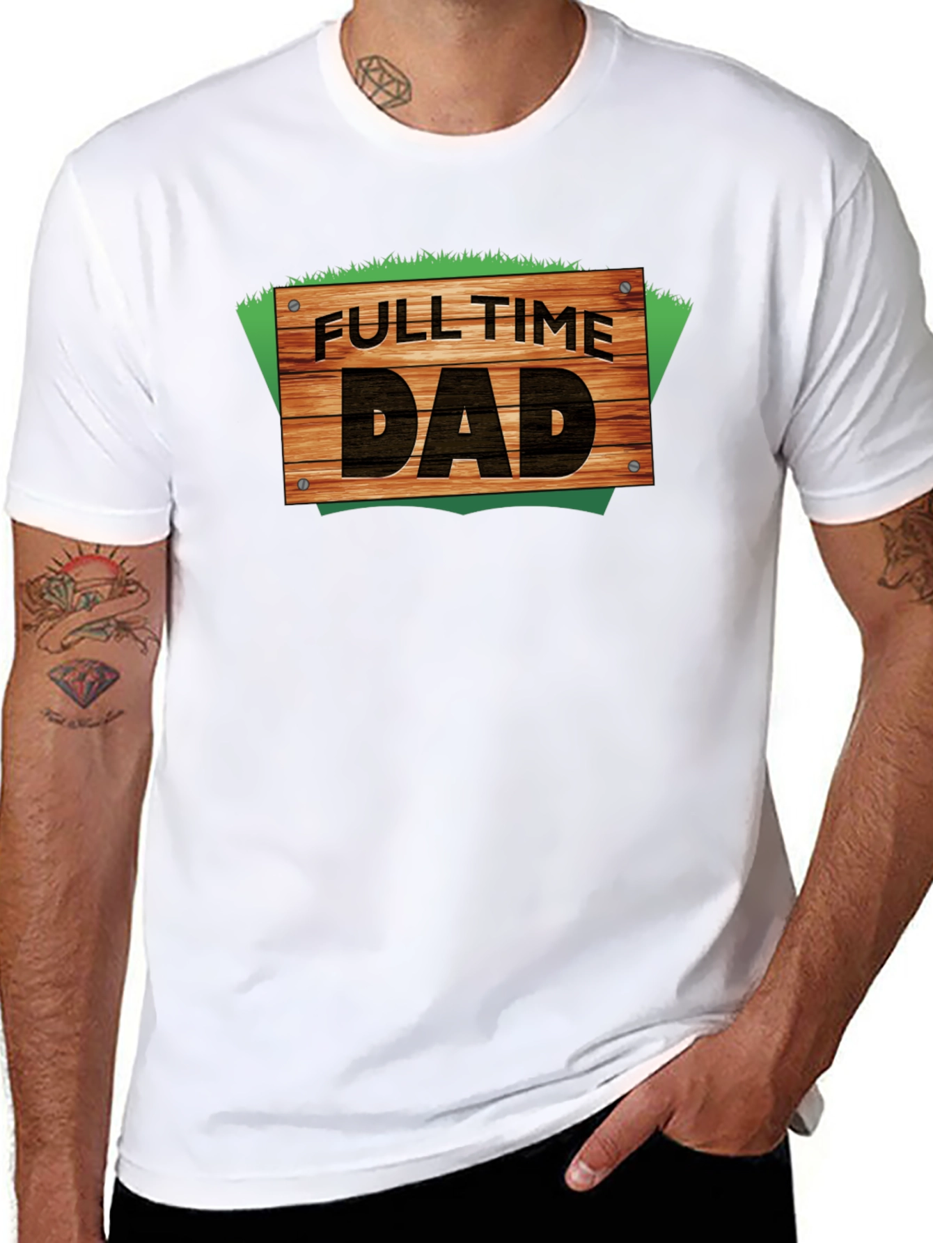 Full Time Dad Graphic Tee - Black