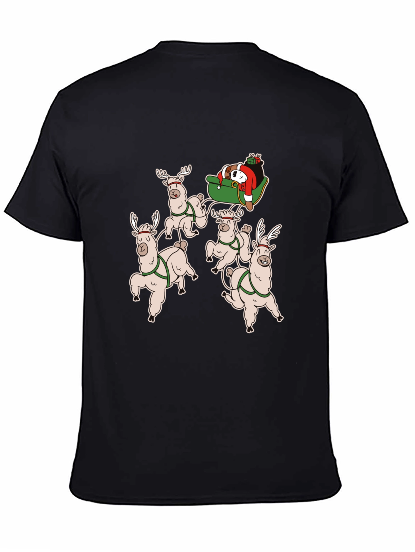 Holiday Llama Sleigh Ride T-Shirt