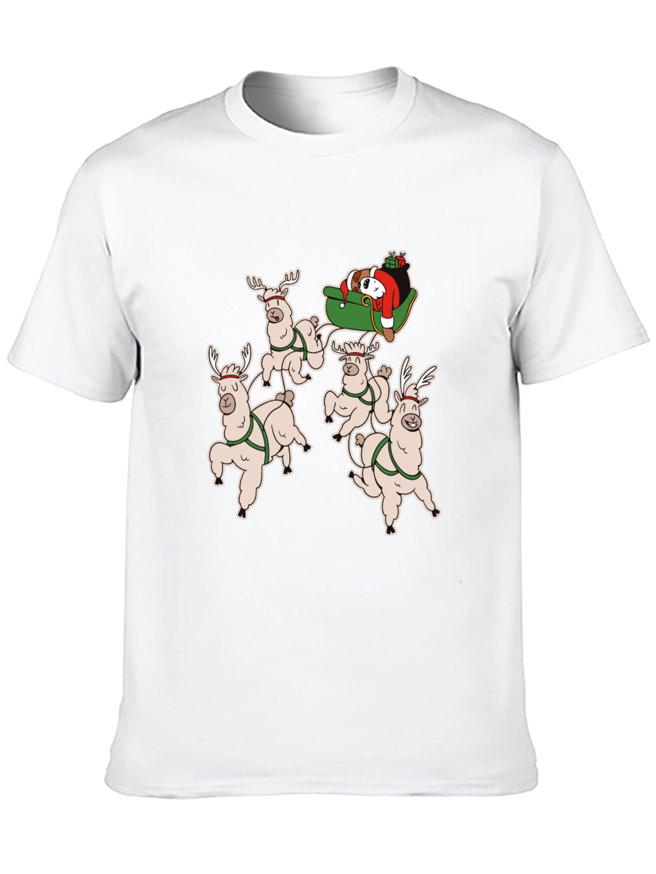 Holiday Llama Sleigh Ride T-Shirt