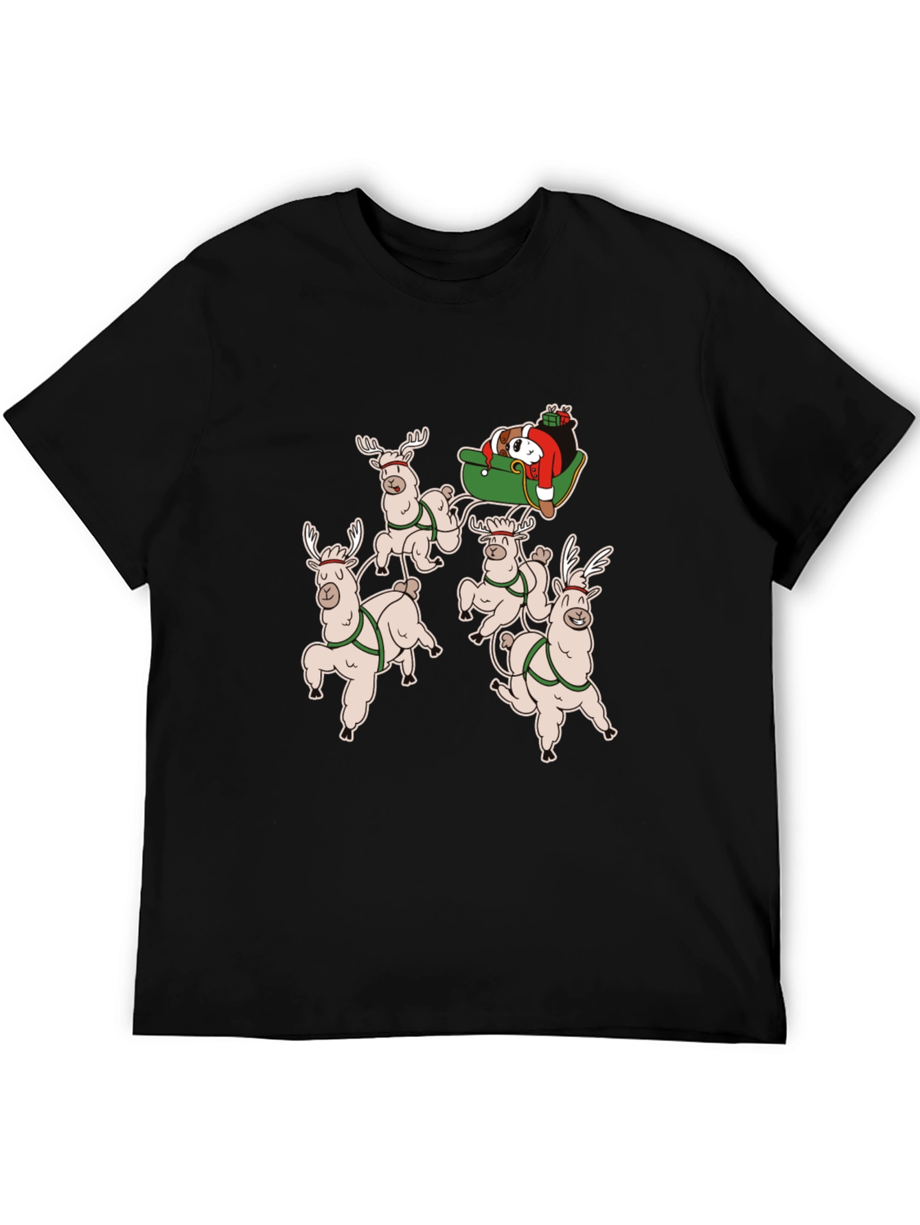 Holiday Llama Sleigh Ride T-Shirt