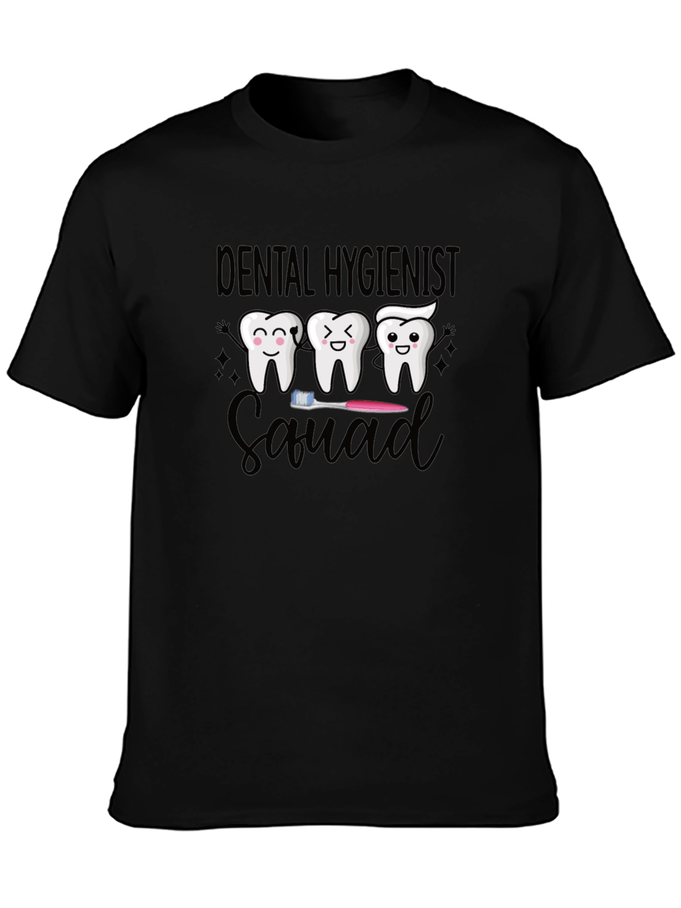 Dental Hygienist Squad Graphic Tee - Black