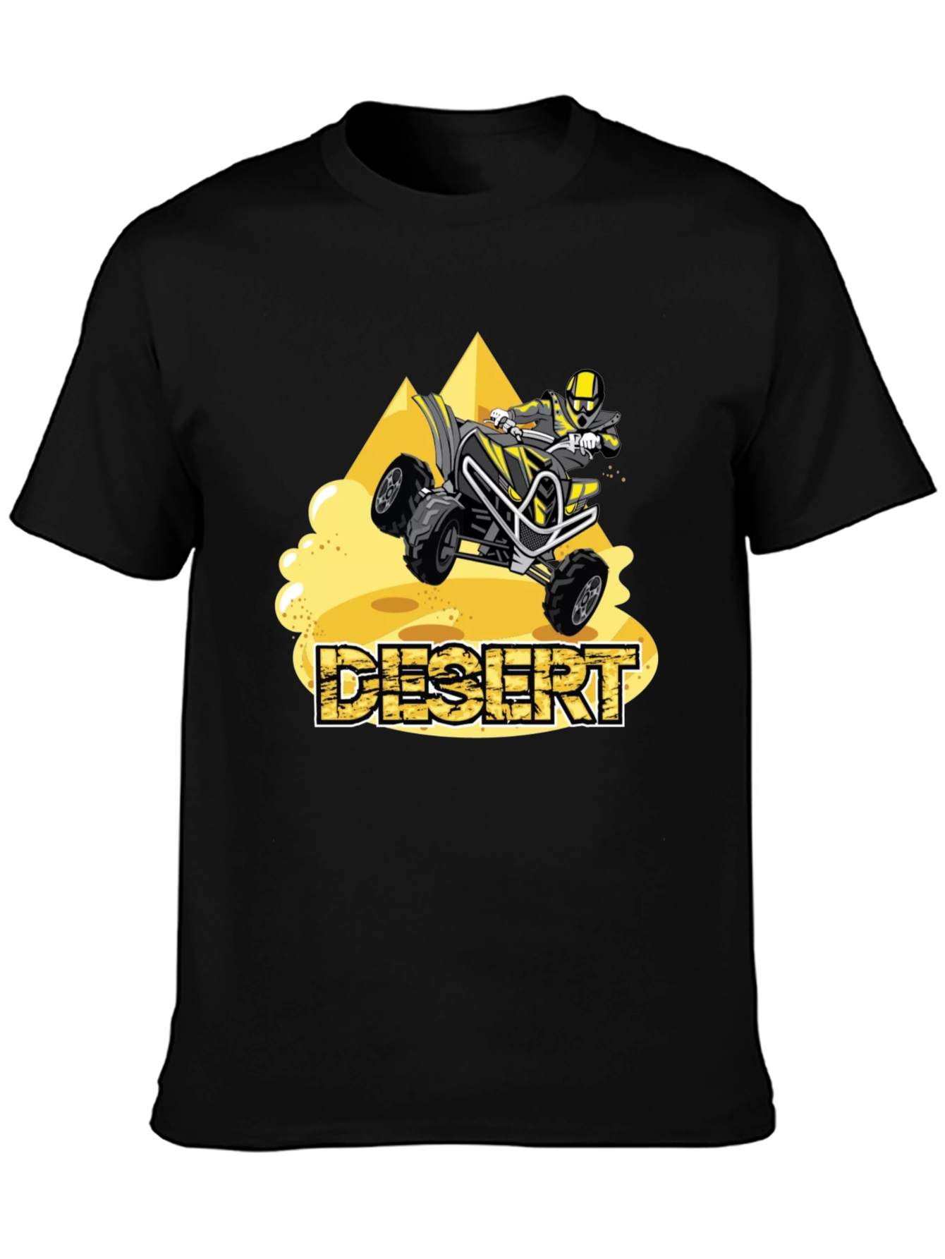 Desert ATV Rider Graphic Tee - Black