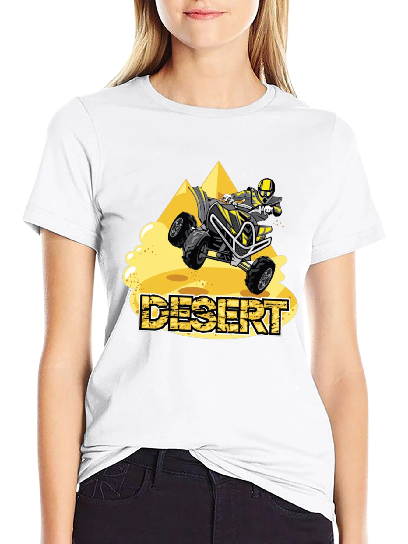 Desert ATV Rider Graphic Tee - Black