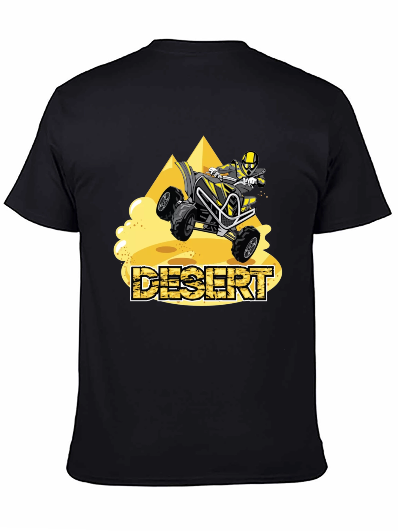 Desert ATV Rider Graphic Tee - Black