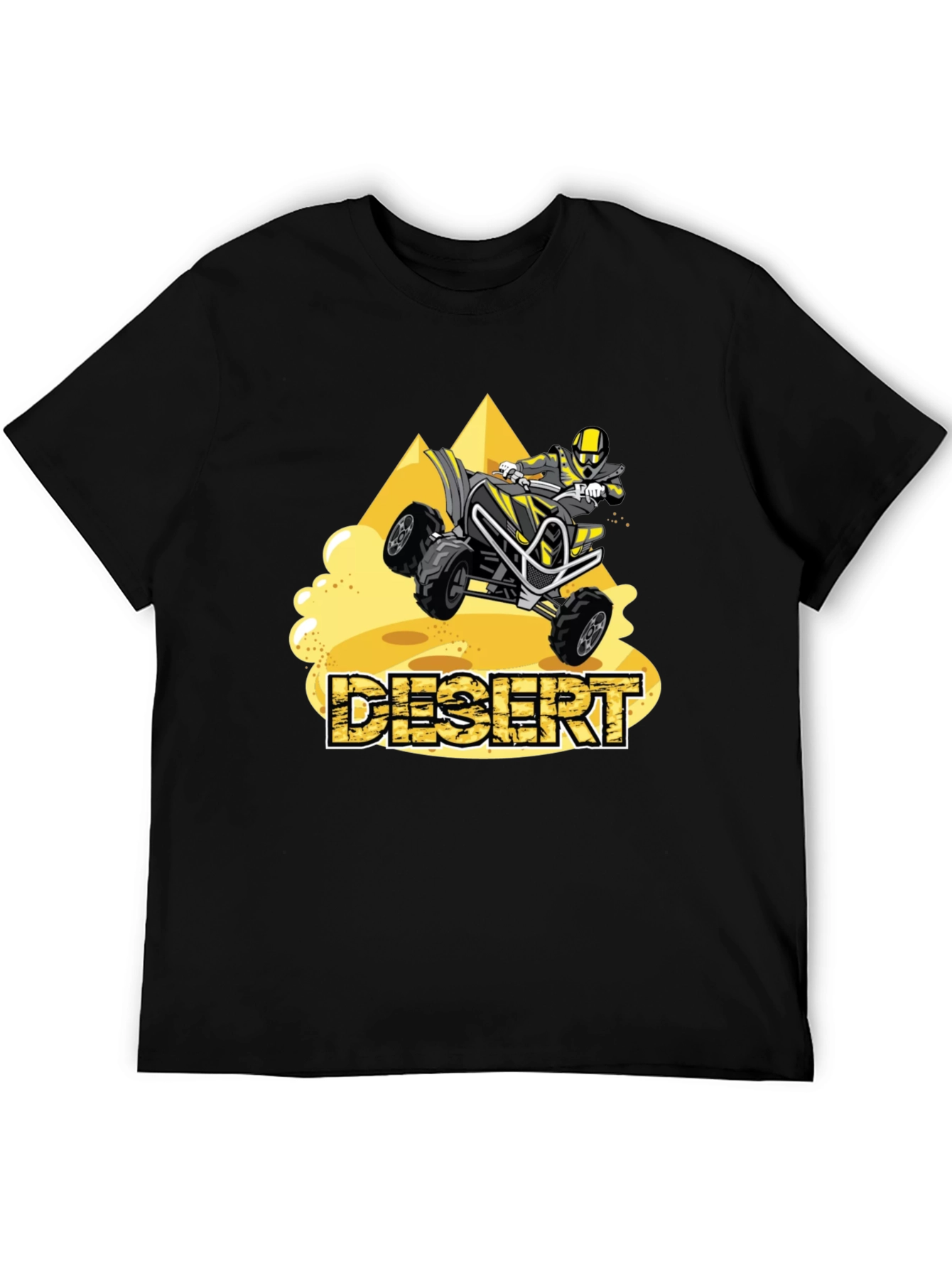 Desert ATV Rider Graphic Tee - Black