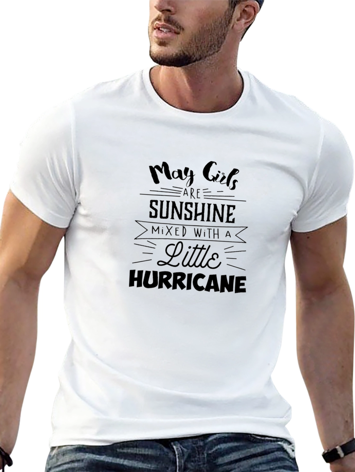 May Girls Sunshine Hurricane Black Graphic Tee