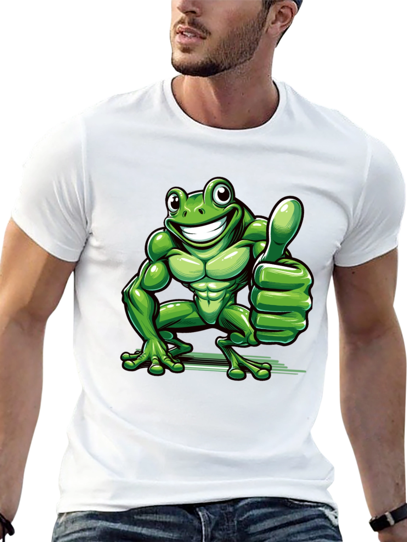 Funny Frog Thumbs Up Graphic Tee