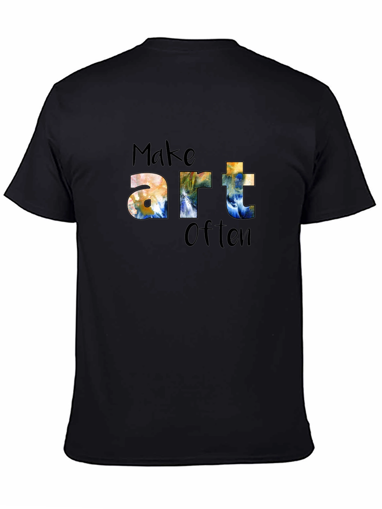 Make Art Often Black T-Shirt