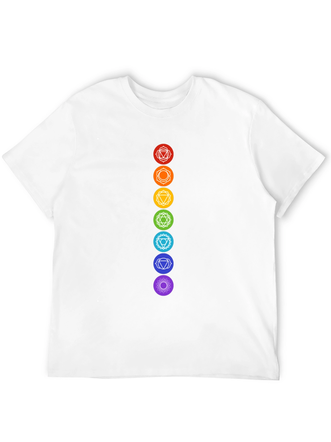 Chakra Symbols Graphic Black T-Shirt