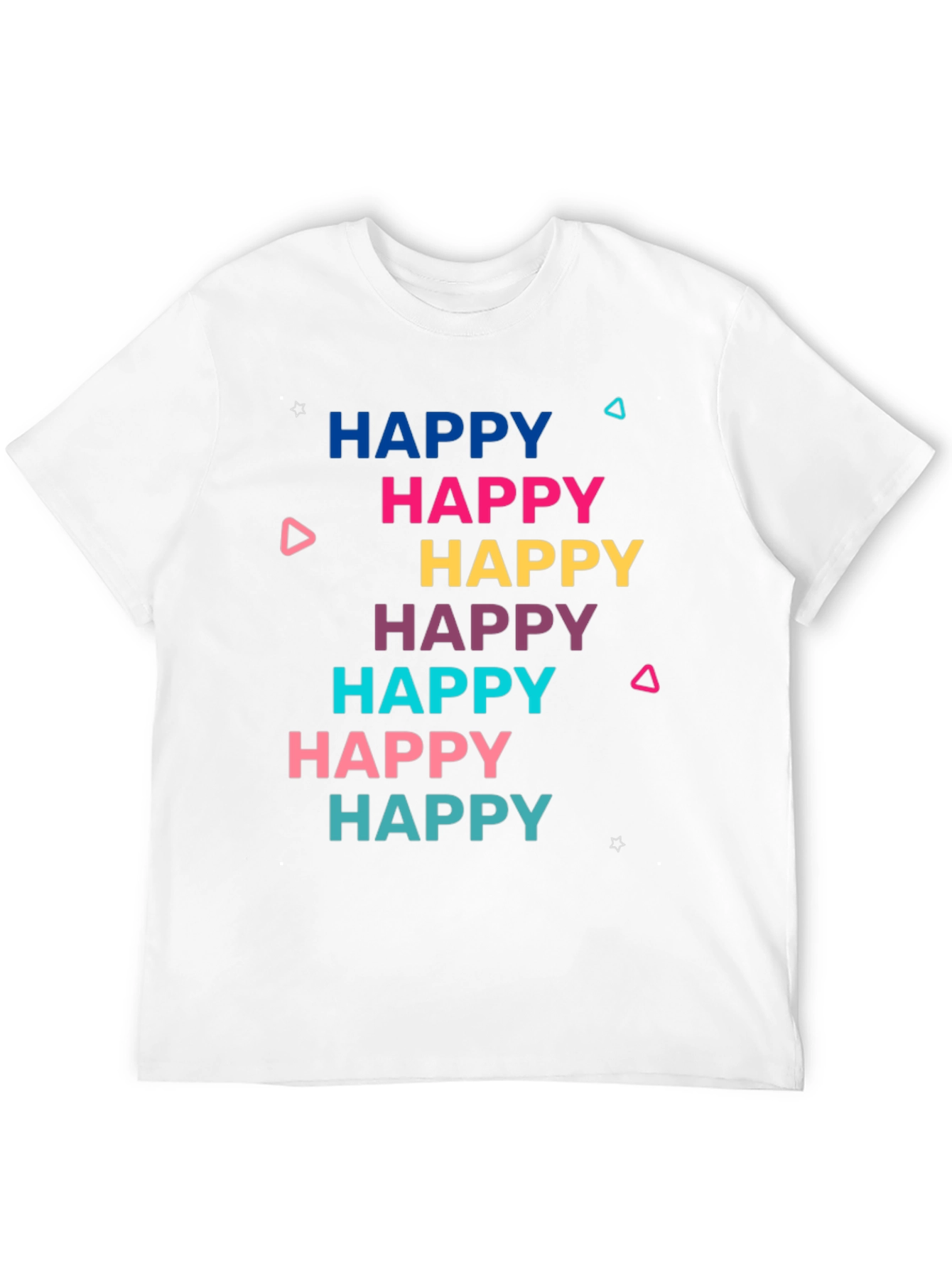 Happy Graphic Print Tee - Trendy Unisex T-Shirt