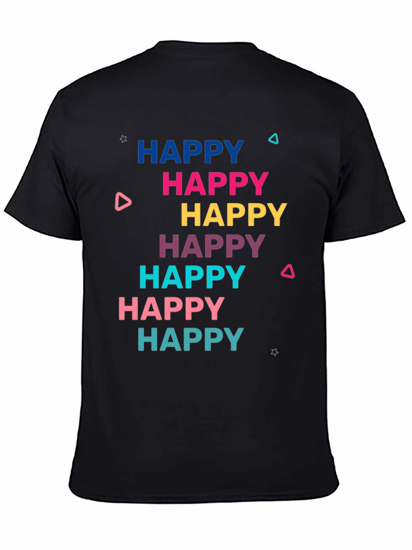 Happy Graphic Print Tee - Trendy Unisex T-Shirt