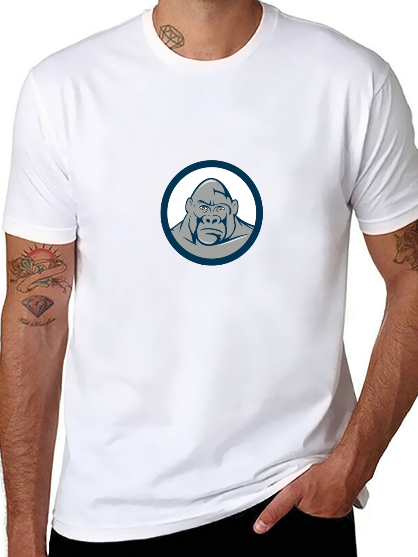 Cool Gorilla Graphic Tee - Black Cotton T-Shirt