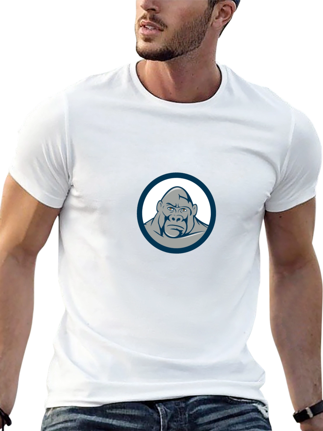 Cool Gorilla Graphic Tee - Black Cotton T-Shirt