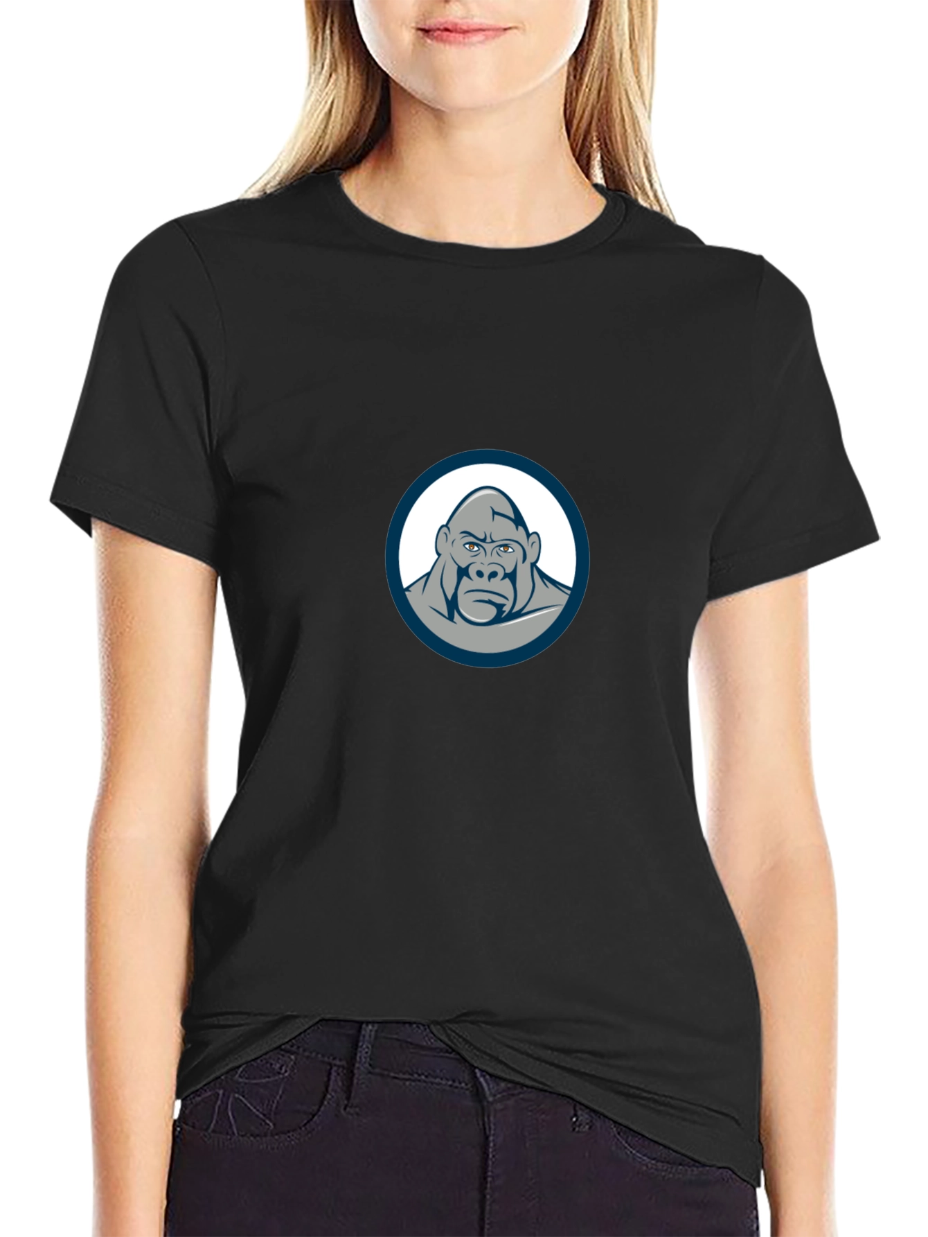Cool Gorilla Graphic Tee - Black Cotton T-Shirt