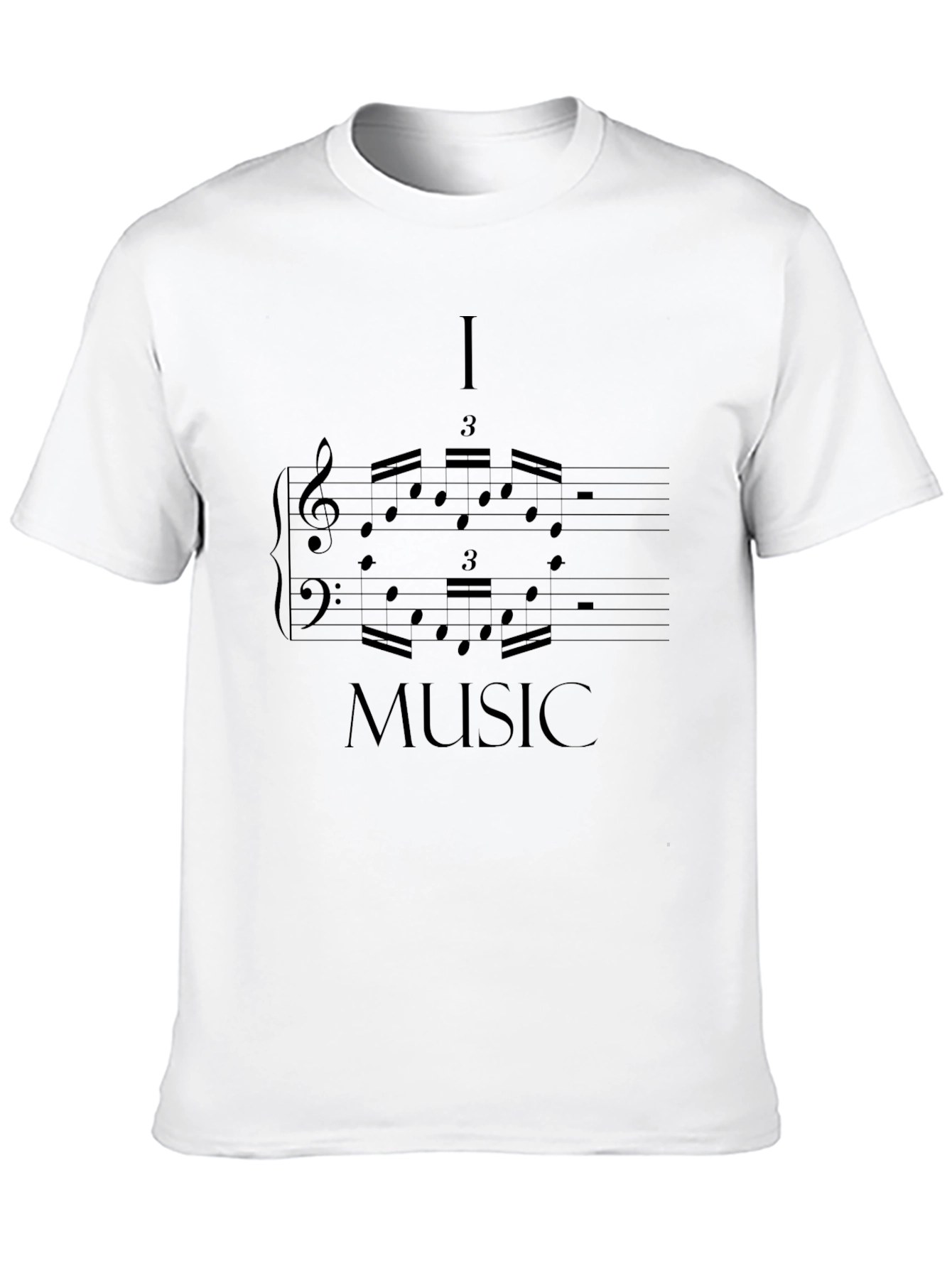I Love Music Black Graphic Tee