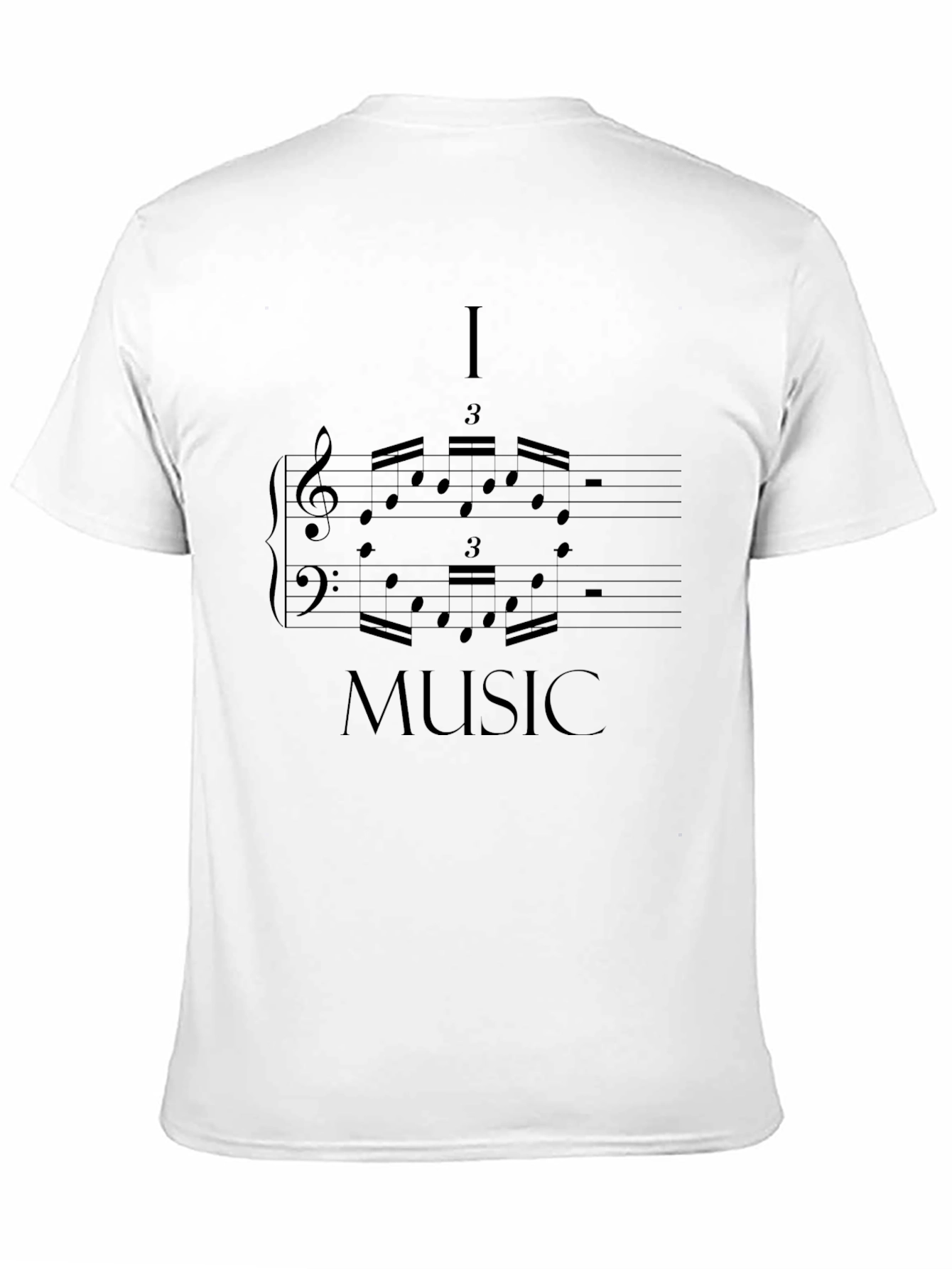 I Love Music Black Graphic Tee