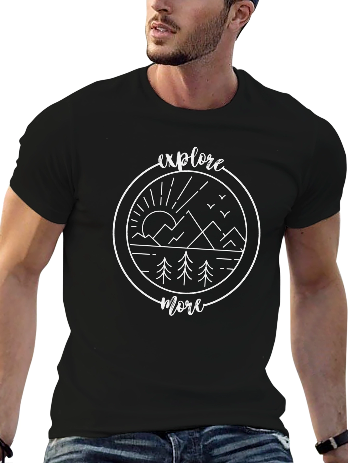 Explore More Graphic Tee - Black