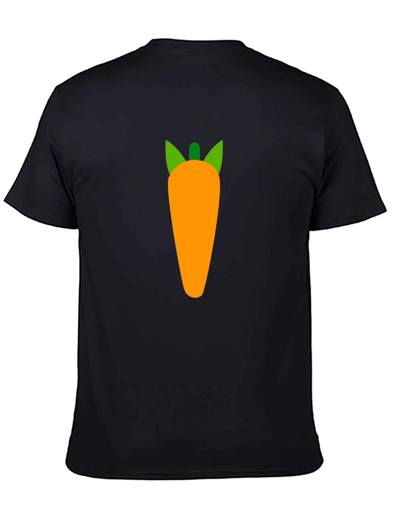 Carrot Graphic Tee - Black Cotton Casual Shirt
