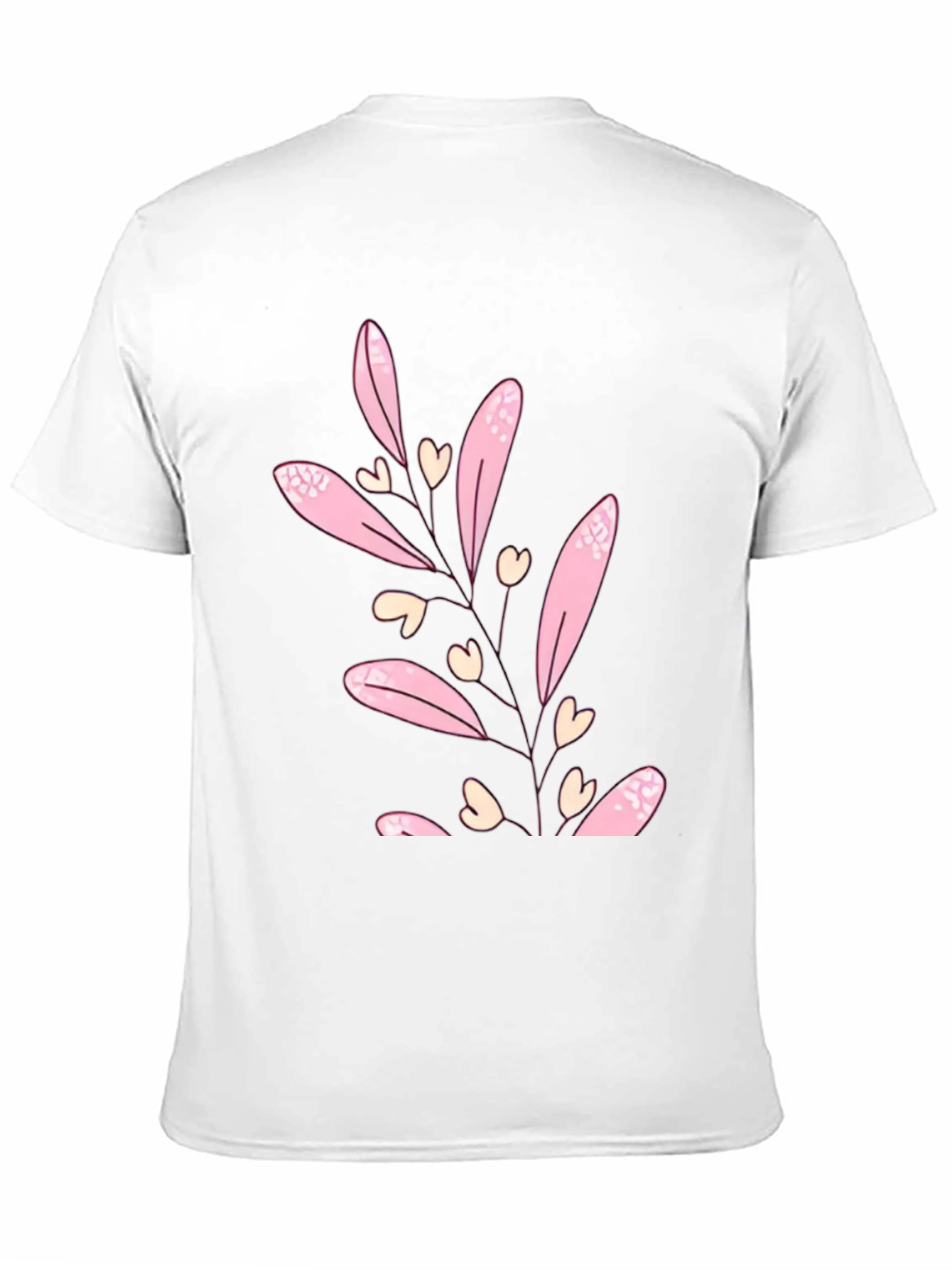 Floral Heart Tee - Black Casual T-Shirt