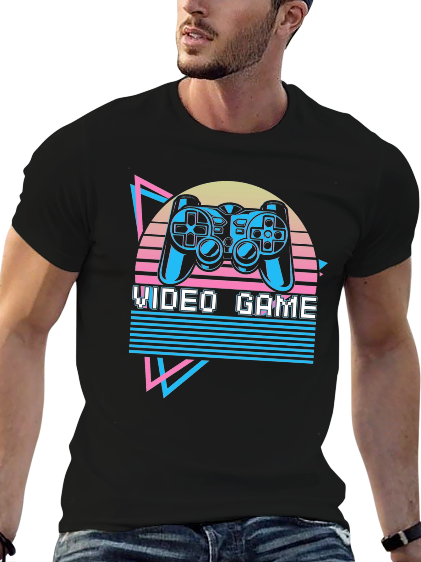 Retro Video Game T-Shirt - Black