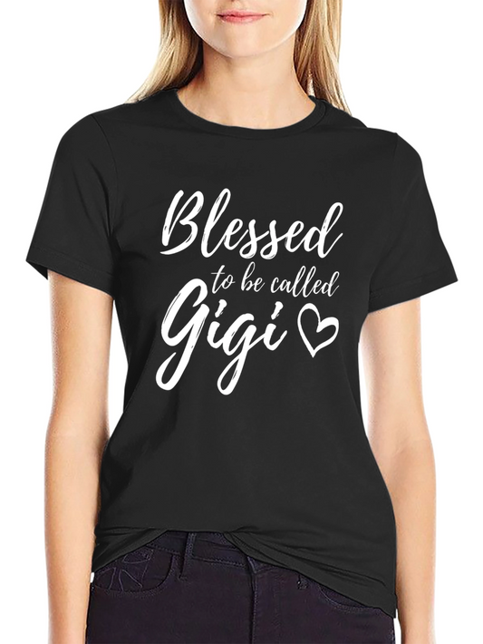 Blessed Gigi Graphic Tee - Black