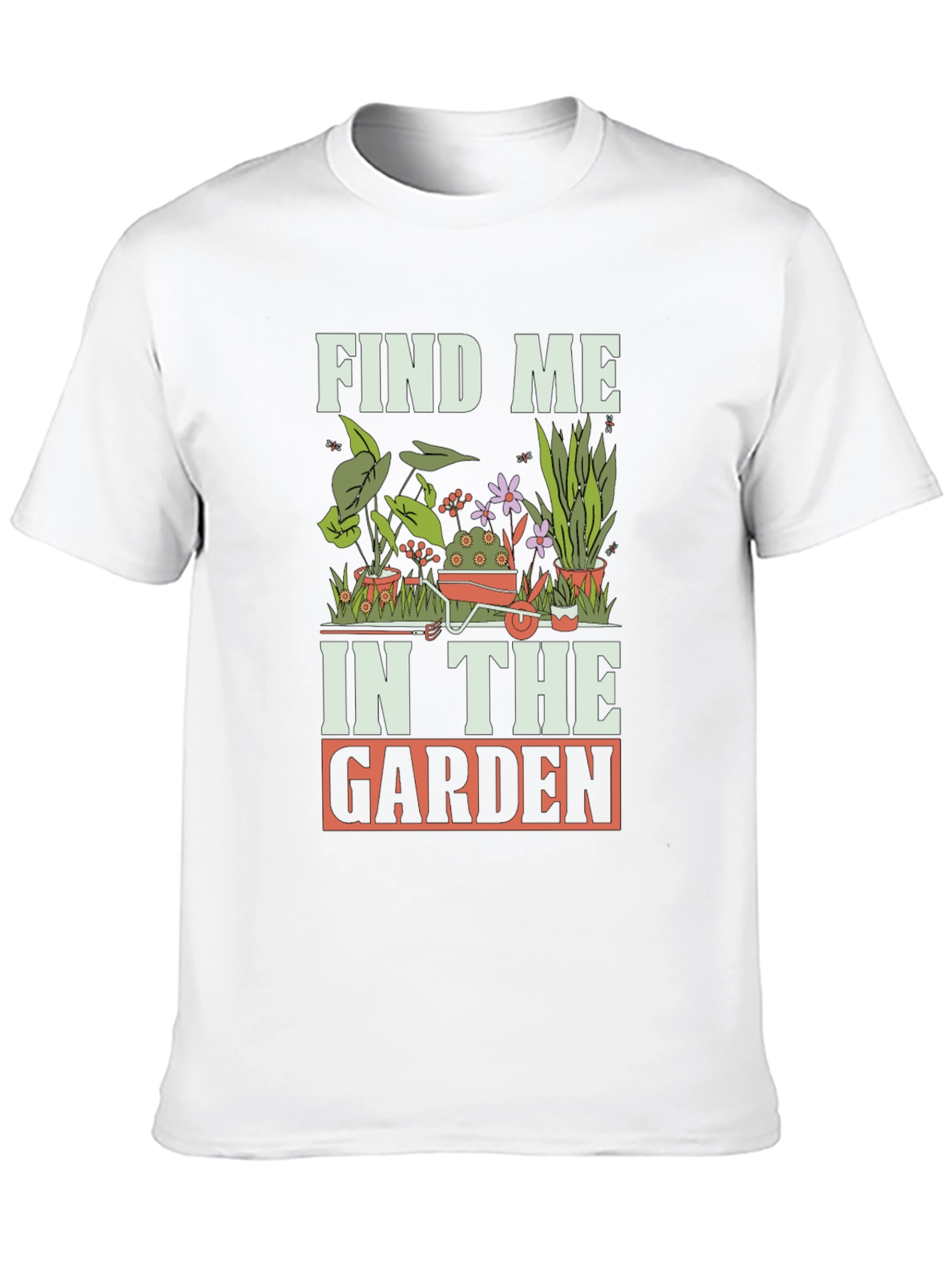 Find Me In The Garden Black T-Shirt