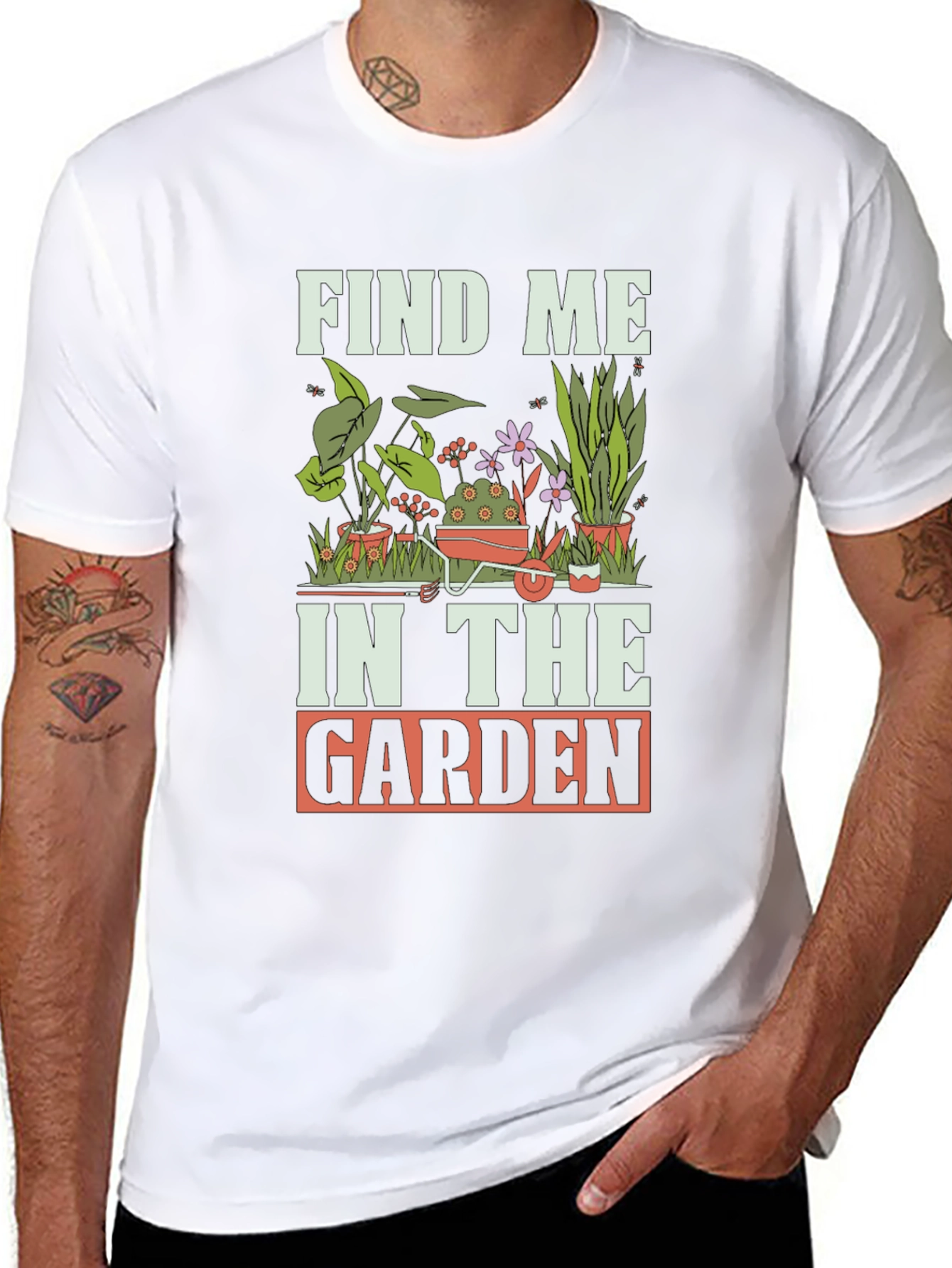 Find Me In The Garden Black T-Shirt