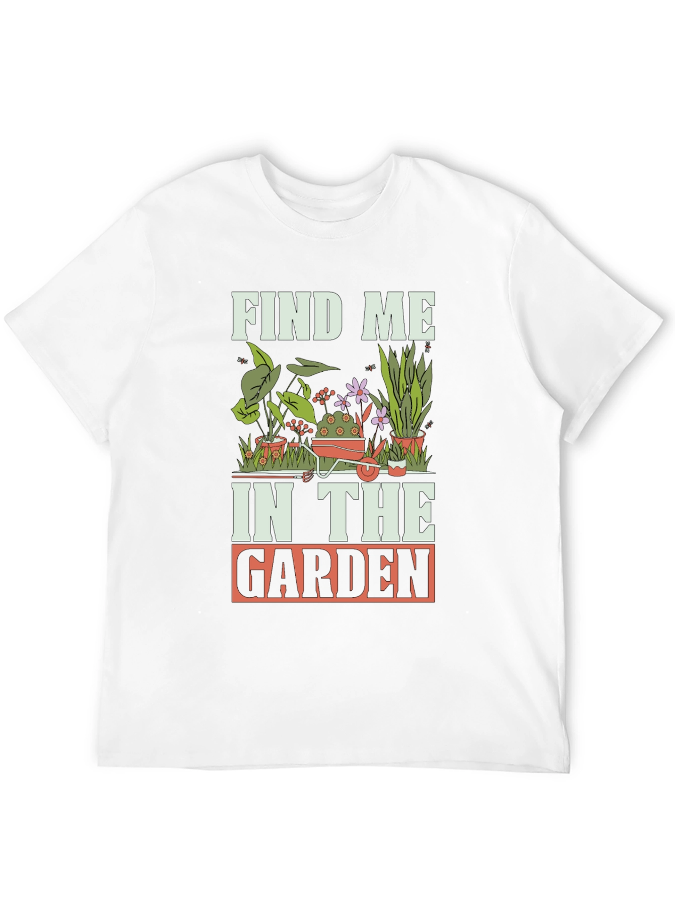 Find Me In The Garden Black T-Shirt