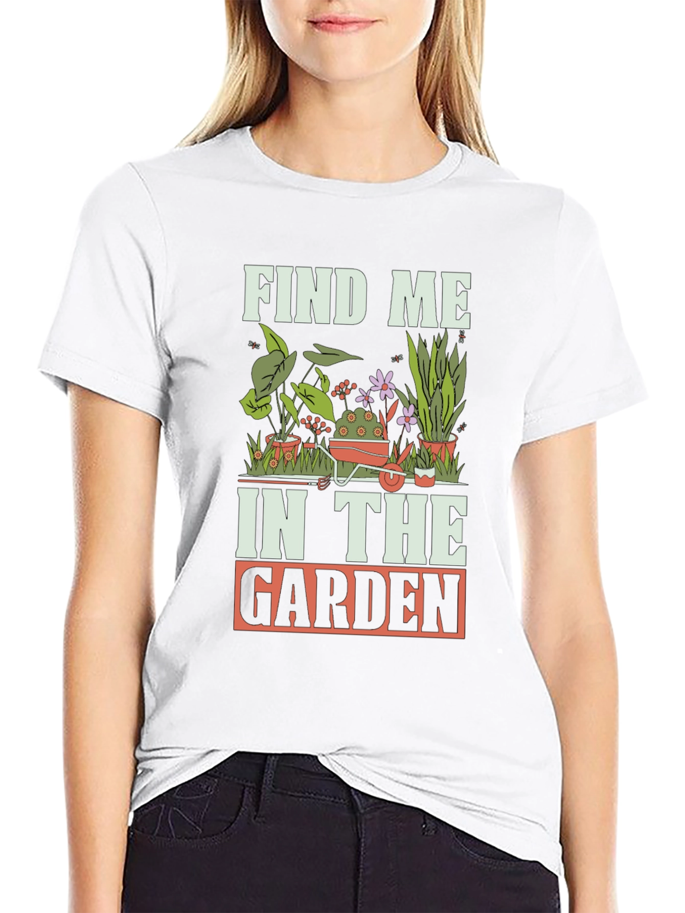 Find Me In The Garden Black T-Shirt