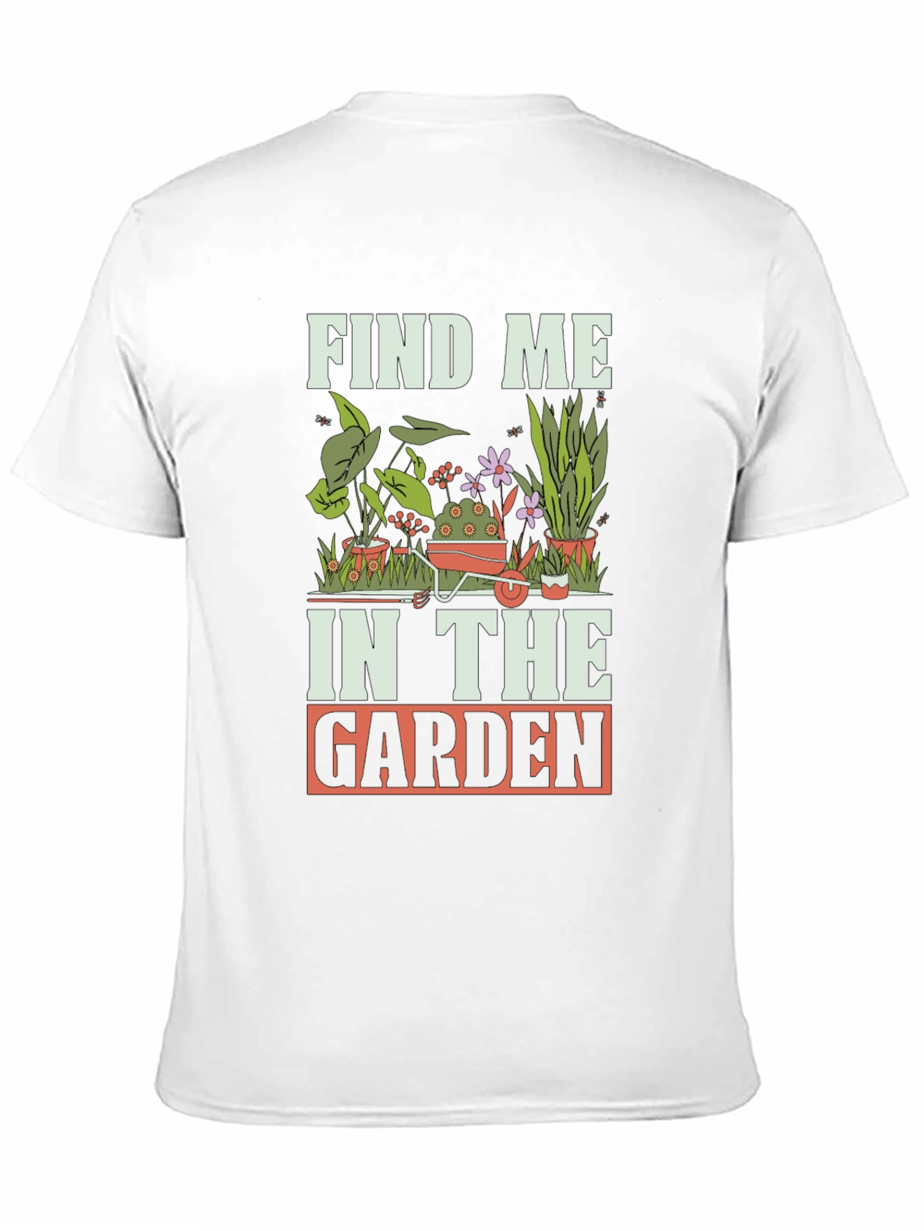 Find Me In The Garden Black T-Shirt