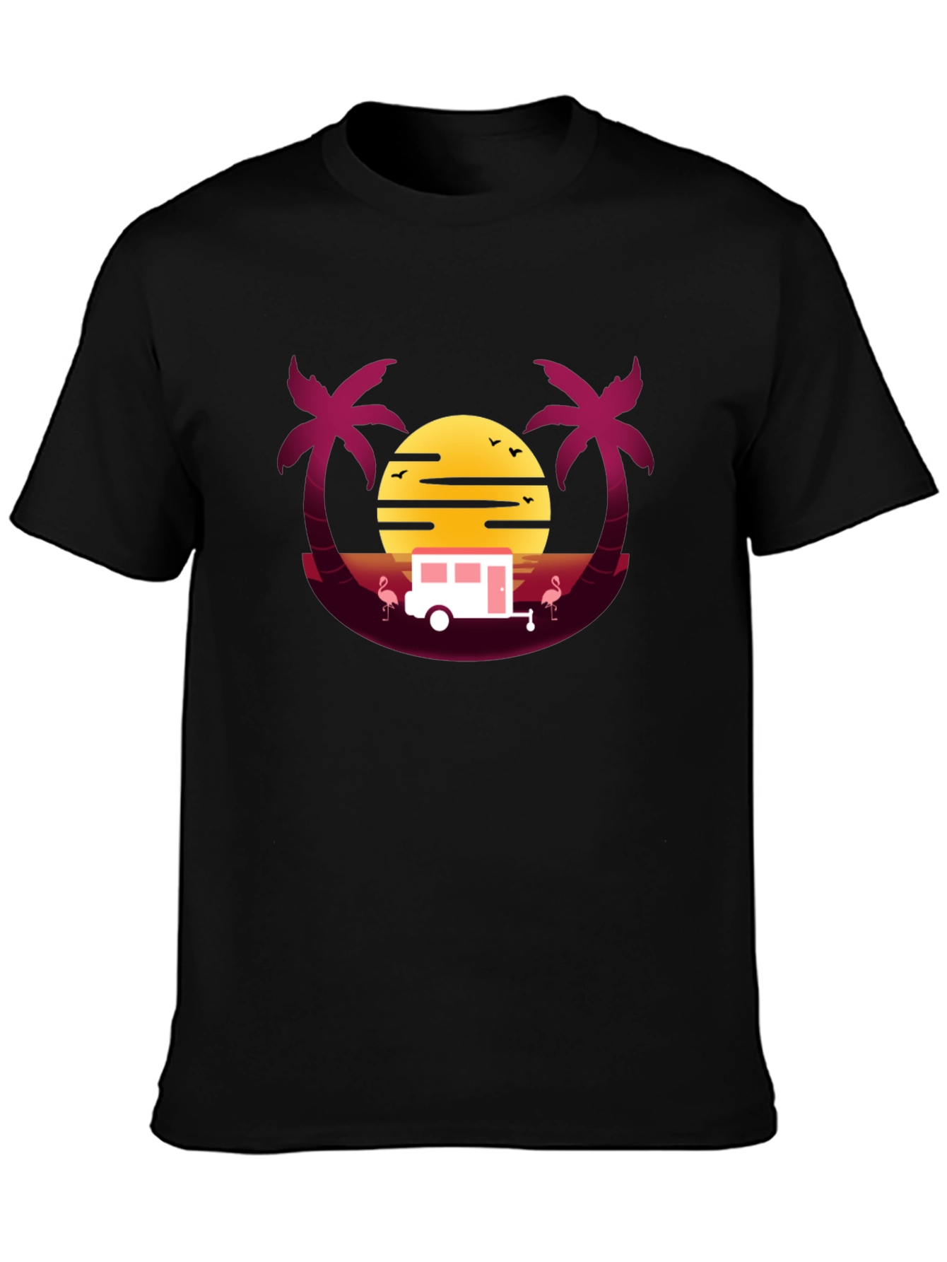 Retro Sunset Camper T-Shirt