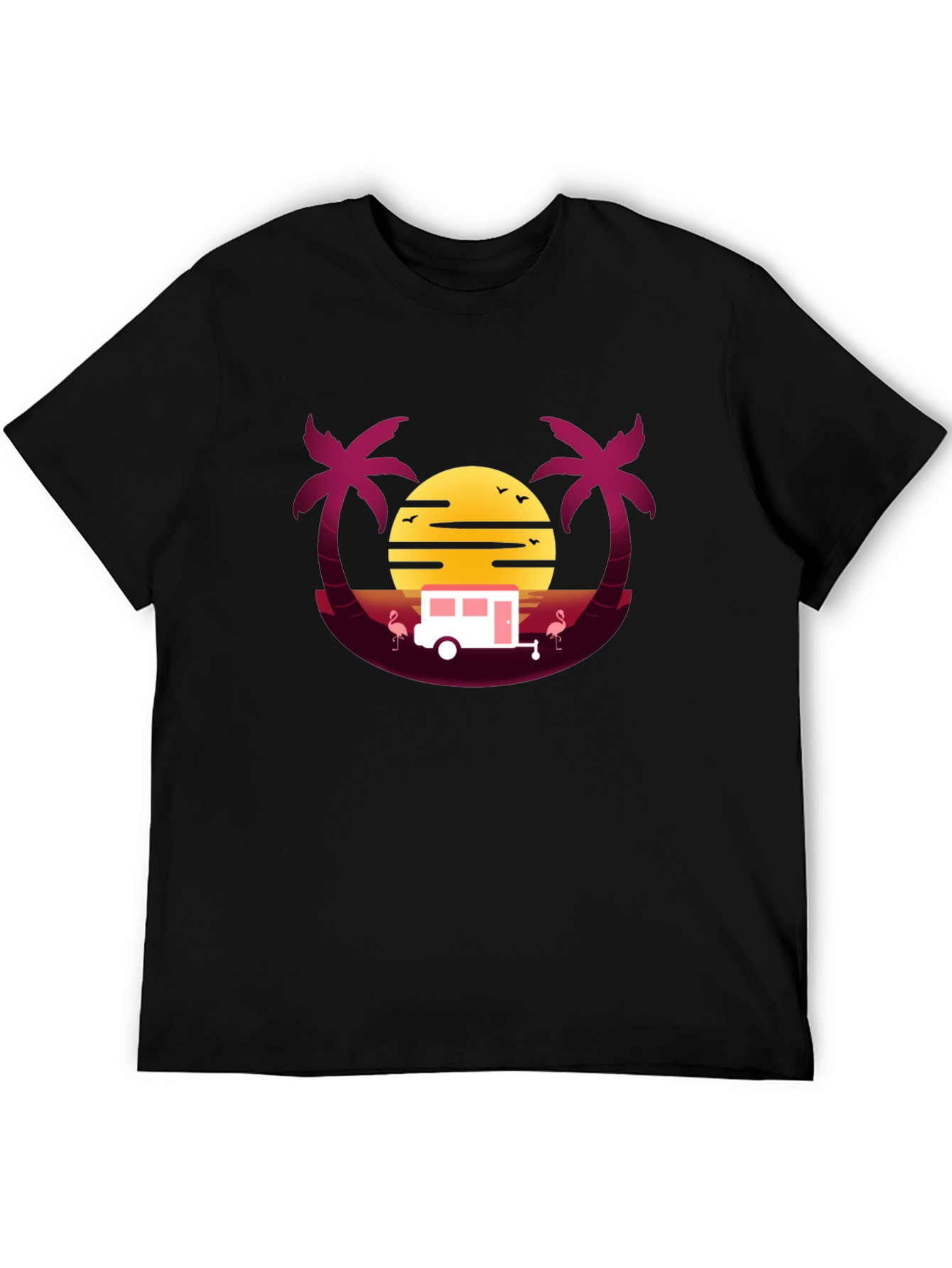 Retro Sunset Camper T-Shirt