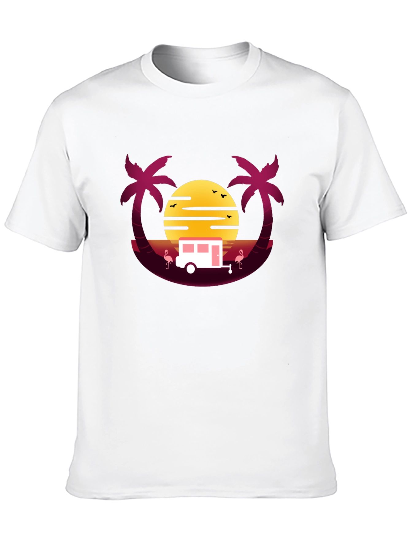 Retro Sunset Camper T-Shirt