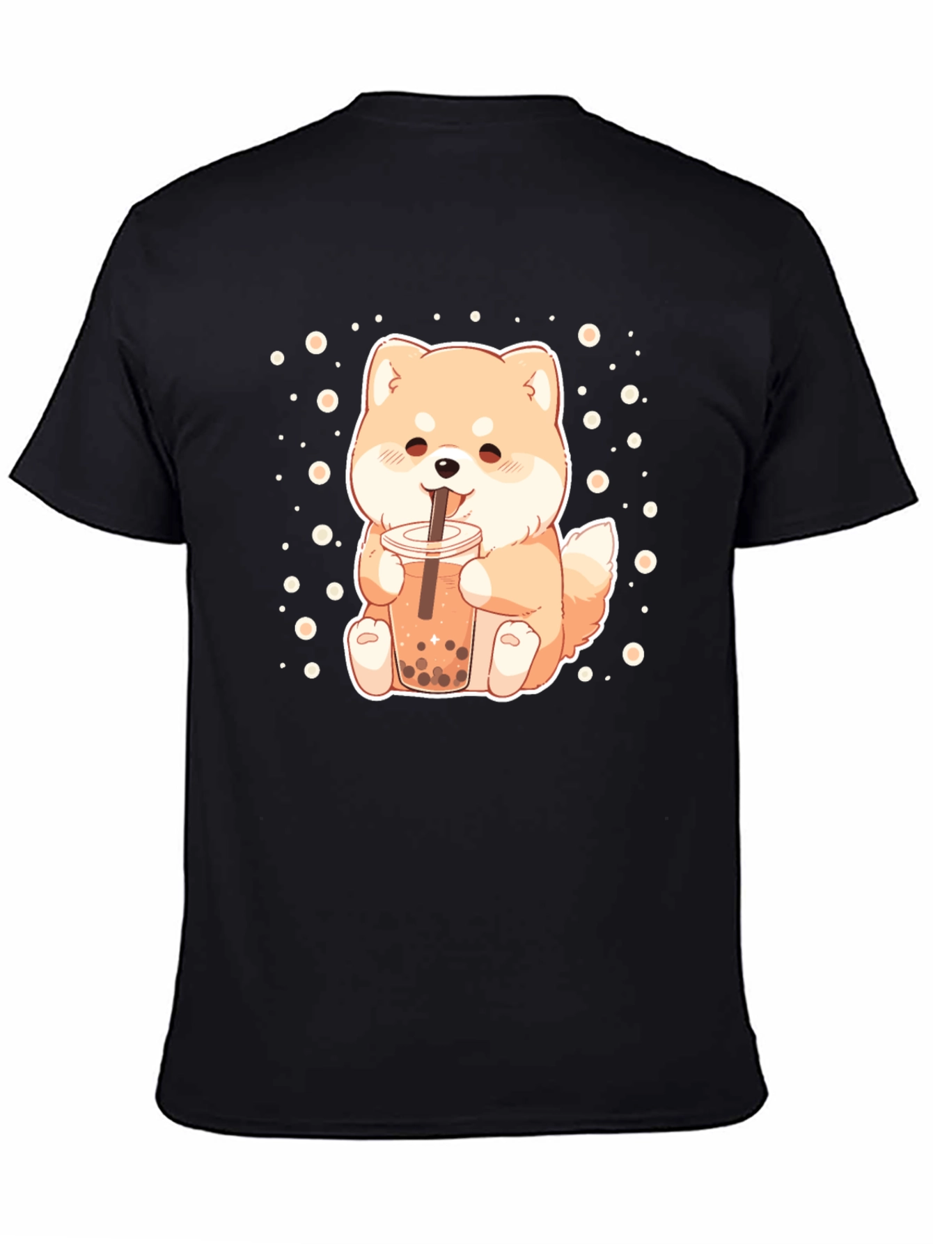 Cute Shiba Inu Boba Tea Graphic T-Shirt