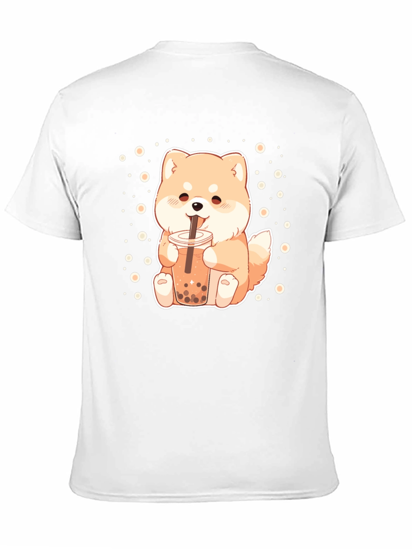 Cute Shiba Inu Boba Tea Graphic T-Shirt