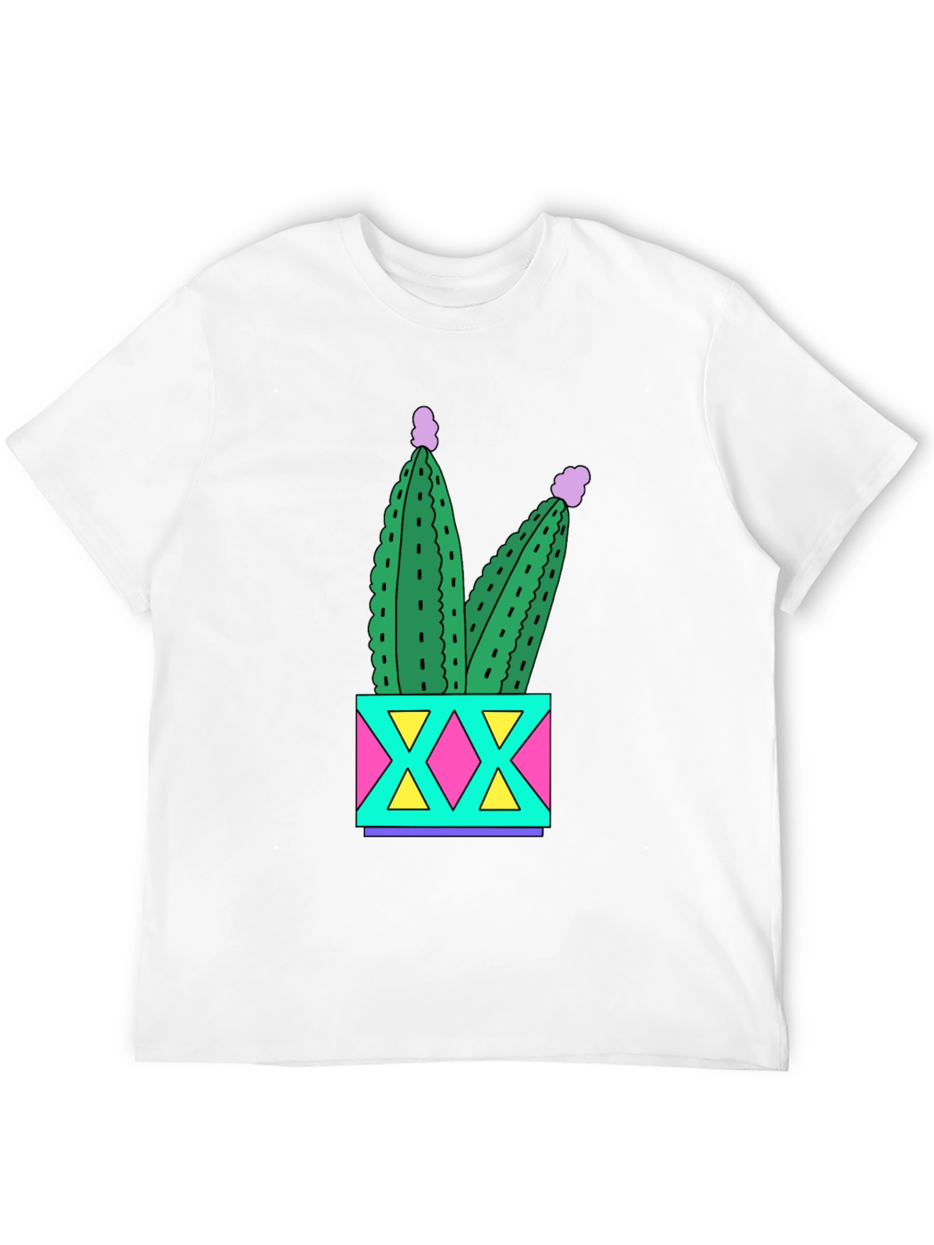 Fun Cactus T-Shirt - Black Cotton Graphic Tee