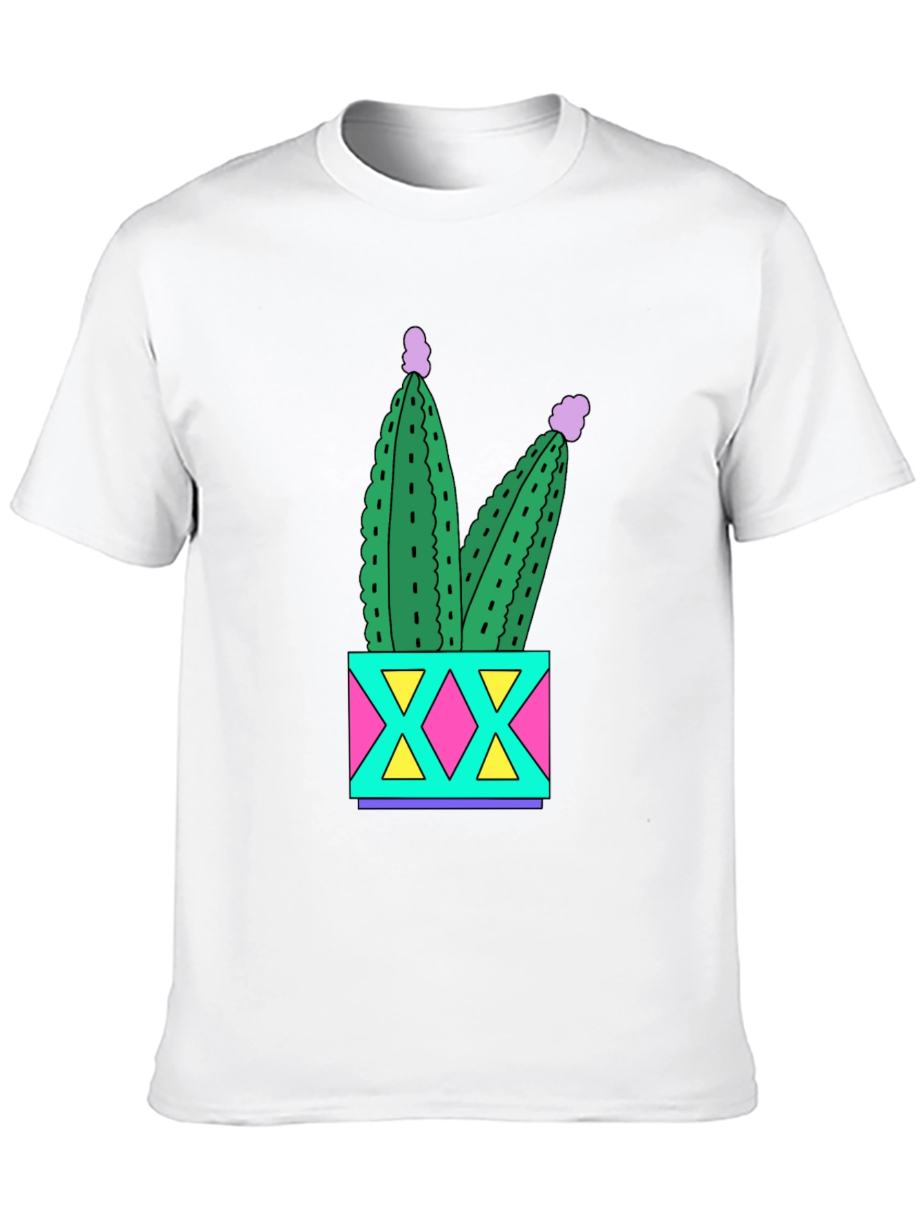 Fun Cactus T-Shirt - Black Cotton Graphic Tee