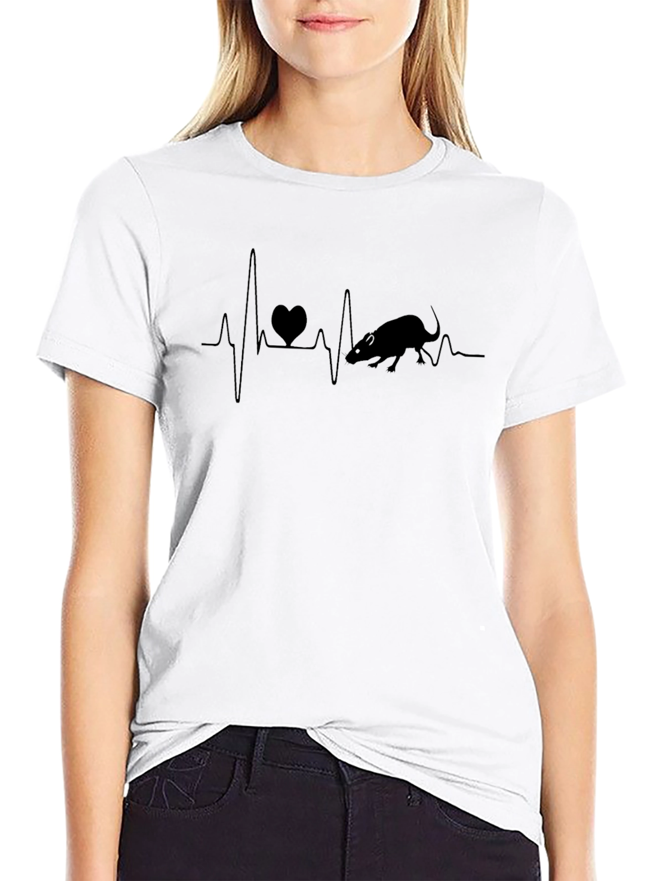 Rat Heartbeat T-Shirt - Love for Rats!