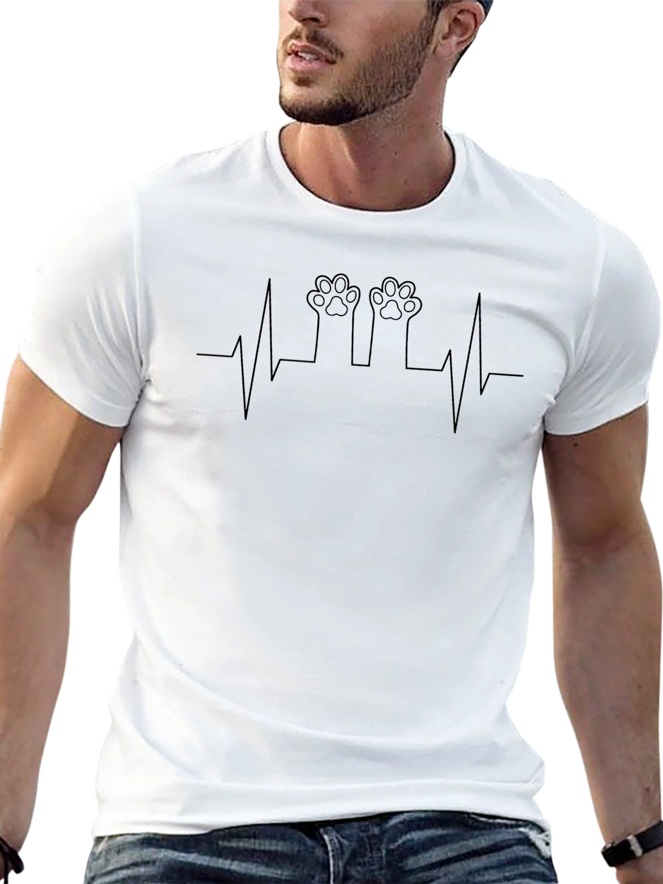Heartbeat Paw Print T-Shirt