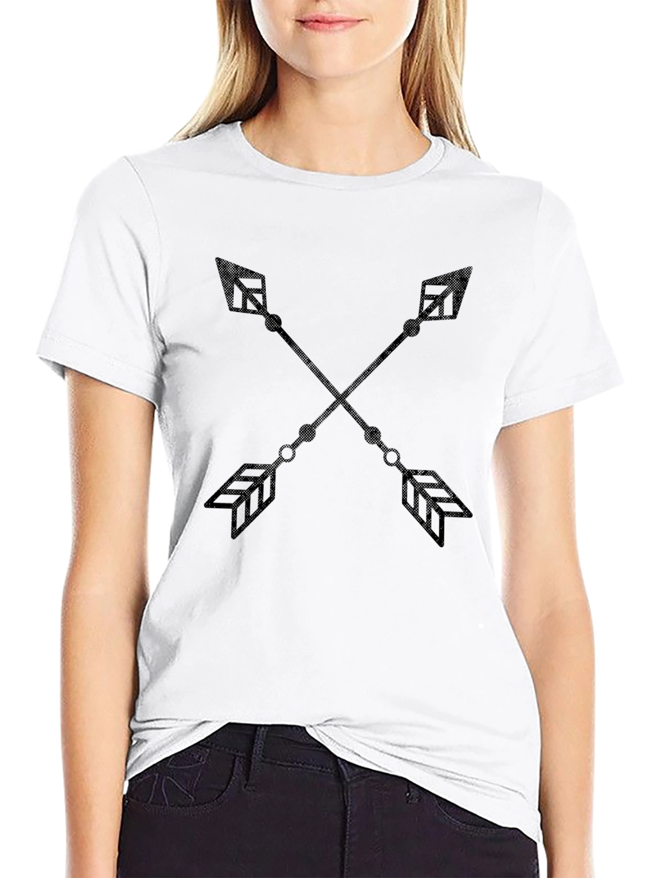 Mens Black Arrow Graphic Tee - Casual Fashion