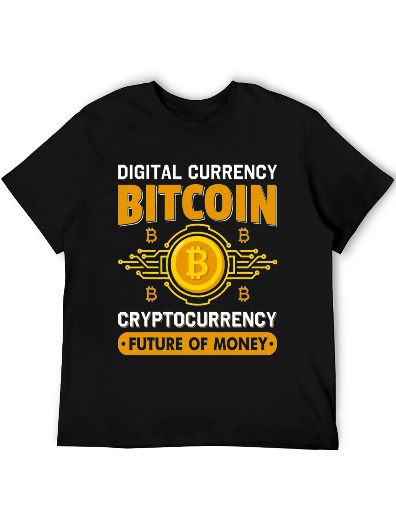 Bitcoin Cryptocurrency Future of Money Black T-Shirt