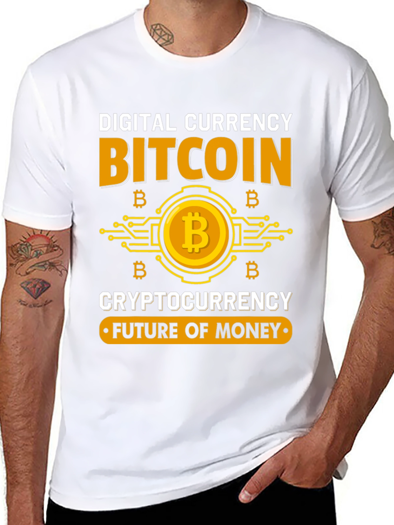 Bitcoin Cryptocurrency Future of Money Black T-Shirt