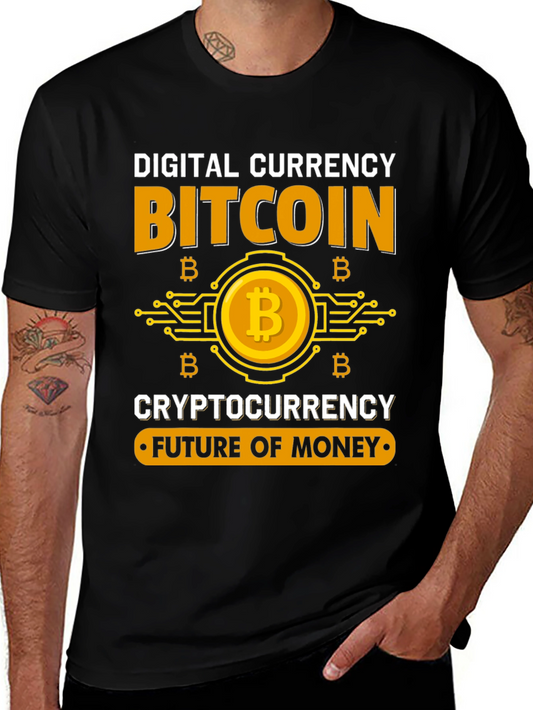 Bitcoin Cryptocurrency Future of Money Black T-Shirt