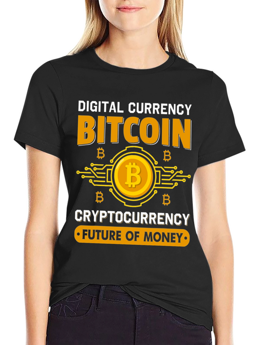 Bitcoin Cryptocurrency Future of Money Black T-Shirt